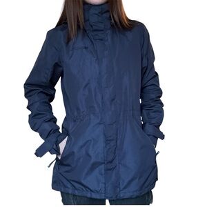 Mountain Warehouse Navy Lightweight Rain Jacket Windbreaker Hooded Outdoor Coat